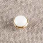 5017 K Gold White Single Hole Solid Zinc Alloy Ceramics Round Handle for Cabinet Wardrobe Drawer Door