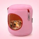 Flannel Cylinder Pet House Warm Hamster Hammock Hanging Bed Small Pets Nest, S, Size:10*9*9cm