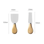 kn603 4 in 1 Wooden Handle Stainless Steel Cheese Knife Baking Tool Set - Image 4
