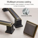 6226_128 American Style Black Brass Drawer Cabinet Handle - Image 4