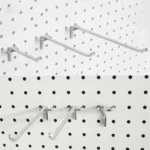 10pcs Supermarket Clothing Shop Pegboard Slat Wall Hook Shelf Hole Plate, Hole Pitch: 2.5cm, Length: 15cm, Wire Diameter: 3.3mm - Image 4