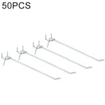 10pcs Supermarket Clothing Shop Pegboard Slat Wall Hook Shelf Hole Plate, Hole Pitch: 2.5cm, Length: 20cm, Wire Diameter: 3.3mm - Image 2