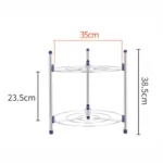 Multi-function Kitchen Pot Rack Double-layer Wok Soup Pot Stainless Steel Pot Rack - Image 3