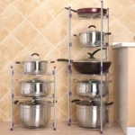 Multi-function Kitchen Pot Rack Double-layer Wok Soup Pot Stainless Steel Pot Rack - Image 7