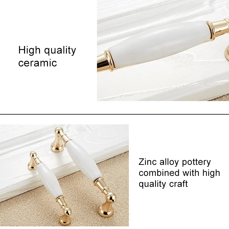 HC5907_2.webp 5027-128 Gold Imitated Zinc Alloy Ceramic Handle for Cabinet Wardrobe Drawer Door, Hole Spacing: 128mm - Image 3