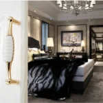 5027-128 Gold Imitated Zinc Alloy Ceramic Handle for Cabinet Wardrobe Drawer Door, Hole Spacing: 128mm - Image 5