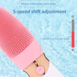 CNaier AE-618 Battery-powered Silicone Acoustic Wave Face Skin Care Electric Facial Cleanser - Image 11