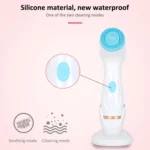 CNaier AE-868 Battery-powered Silicone Ultrasonic Vibration Face Skin Care Electric Facial Cleanser - Image 12