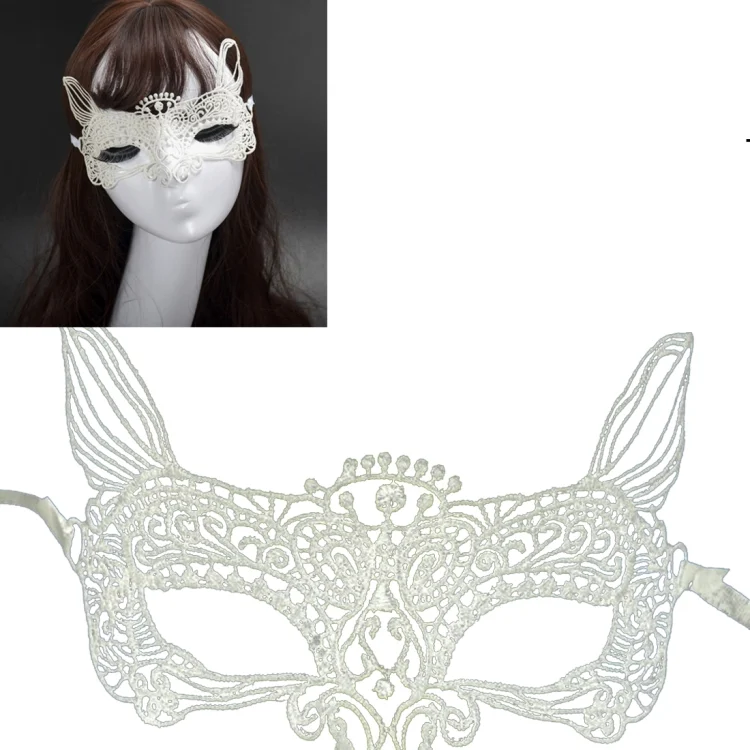 Halloween Masquerade Party Dance Sexy Lady Lace Cat King Mask