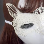 Halloween Masquerade Party Dance  Sexy Lady Lace Cat King Mask - Image 4