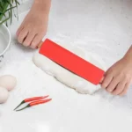 kn055 Solid Wooden Handle Silicone Rolling Pin Non-stick Food Dumpling Stick, Length: 43cm, Random Color Delivery - Image 6