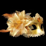 Halloween Masquerade Party Dance Plating Side Flower Feather Venice Princess Mask - Image 3