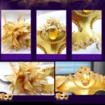 Halloween Masquerade Party Dance Plating Side Flower Feather Venice Princess Mask - Image 4