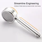 Space Aluminum Round Shape High Pressure Handheld Shower Head Water Saving Bathroom Accessories, Size: 23 x 8.2 x 2cm - Image 3