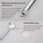 Space Aluminum Round Shape High Pressure Handheld Shower Head Water Saving Bathroom Accessories, Size: 23 x 8.2 x 2cm - Image 5
