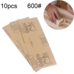 10pcs Grit 600 Wet And Dry Polishing Grinding Sandpaper,Size: 23 x 9cm