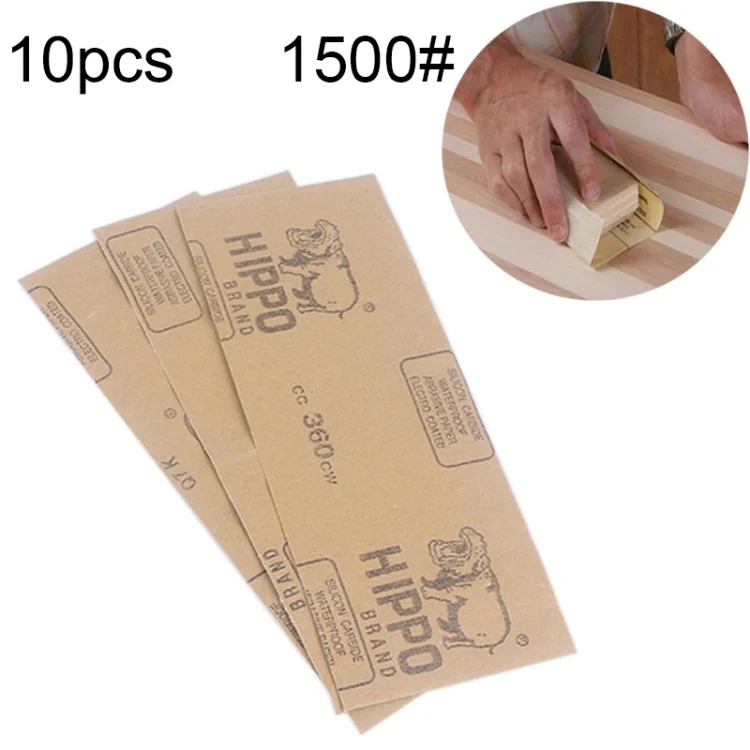 10pcs Grit 1500 Wet And Dry Polishing Grinding Sandpaper,Size: 23 x 9cm