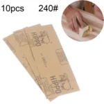 10pcs Grit 240 Wet And Dry Polishing Grinding Sandpaper,Size: 23 x 9cm