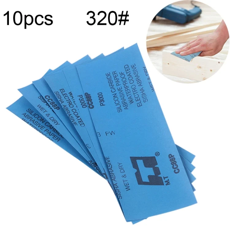10pcs Grit 320 Wet And Dry Polishing Grinding Sandpaper,Size: 23 x 9cm