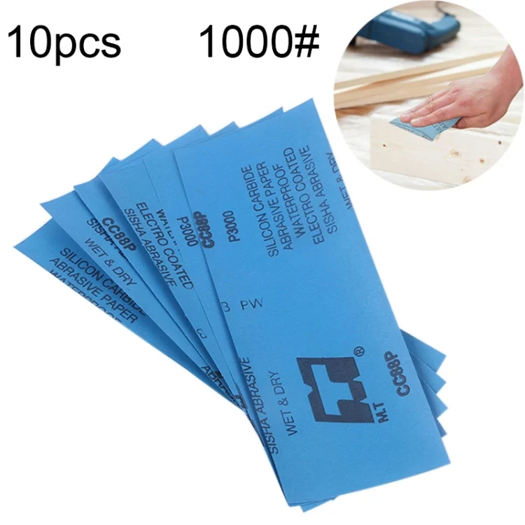 10pcs Grit 1000 Wet And Dry Polishing Grinding Sandpaper,Size: 23 x 9cm