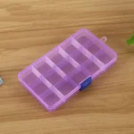Removable Grid Plastic 15 Slots Box Organizer for Jewelry Earring Fishing Hook Small Accessories