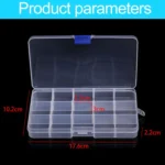 Removable Grid Plastic 15 Slots Box Organizer for Jewelry Earring Fishing Hook Small Accessories - Image 3