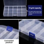 Removable Grid Plastic 15 Slots Box Organizer for Jewelry Earring Fishing Hook Small Accessories - Image 4