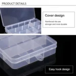 Removable Grid Plastic 15 Slots Box Organizer for Jewelry Earring Fishing Hook Small Accessories - Image 5