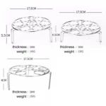 Steamer Rack Basket Egg Vegetable Steaming Trivet for Instant Pot Pressure Cooker, Diameter: 17.5cm, Height: 5.5cm - Image 8