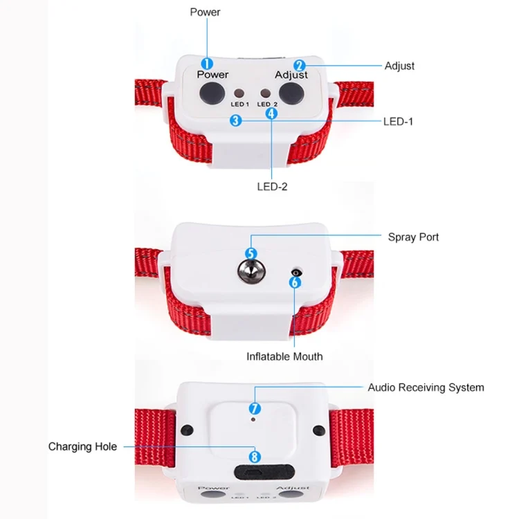 HC6046B_5.webp WELLTURN B490 Rechargeable Waterproof Pet Dog Training Automatic Spray Anti Barking Collar - Image 6