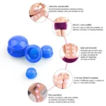 4 Cups / Set Health Care Body Massage Cupping Therapy Anti Cellulite Silicone Vacuum Cups - Image 4
