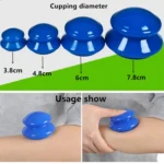 4 Cups / Set Health Care Body Massage Cupping Therapy Anti Cellulite Silicone Vacuum Cups - Image 5