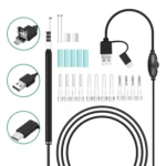 i95 3 in 1 USB Ear Scope Inspection HD 0.3MP Camera Visual Ear Spoon for OTG Android Phones & PC & MacBook, 1.75m Length Cable - Image 2