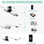 i95 3 in 1 USB Ear Scope Inspection HD 0.3MP Camera Visual Ear Spoon for OTG Android Phones & PC & MacBook, 1.75m Length Cable - Image 5