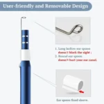 i95 3 in 1 USB Ear Scope Inspection HD 0.3MP Camera Visual Ear Spoon for OTG Android Phones & PC & MacBook, 1.75m Length Cable - Image 9