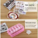 Large Storage Box Three Layer Large 36 Slots Plastic Craft Accessories Beards Jewelry Storage Box Container Home Organizer - Image 5