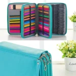 96 Slots Colored Pencil Case PU Leather Drawing Sketch Watercolor Pencils Holder Organizer with Hand Strap - Image 4