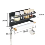 Kitchen Single Layer Magnetic Refrigerator Rack Storage Holder - Image 3