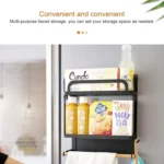 Kitchen Single Layer Magnetic Refrigerator Rack Storage Holder - Image 8