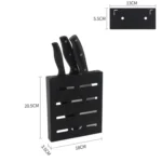 Stainless Steel Wall-mounted Kitchen Rack Hanging Kinfe Holder - Image 3