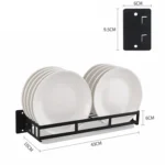 Stainless Steel Wall-mounted Kitchen Rack Hanging Dish Holder - Image 3