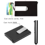 Carbon Fiber Antimagnetic Solid Color Credit Card Holder Money Clip Wallet, Size: 10*6.6cm - Image 3