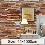 Colorful Shale Creative 3D Stone Brick Decoration Wallpaper Stickers Bedroom Living Room Wall Waterproof Wallpaper Roll, Size: 45 x 1000cm - Image 4