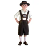 Halloween Costume Children Beer Costume Oktoberfest Suits England Style Cosplay, Size:M, Waistline: 72cm, Dress Length: 56cm, Long Pants: 43cm, Suggested Height:125-135cm - Image 3
