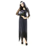 Halloween Costume Women Lace Chiffon Black Dress Ghost Bride Clothes Cosplay Game Uniforms, Size: L, Bust: 80cm, Waistline:72cm, Clothes Long:143cm - Image 3