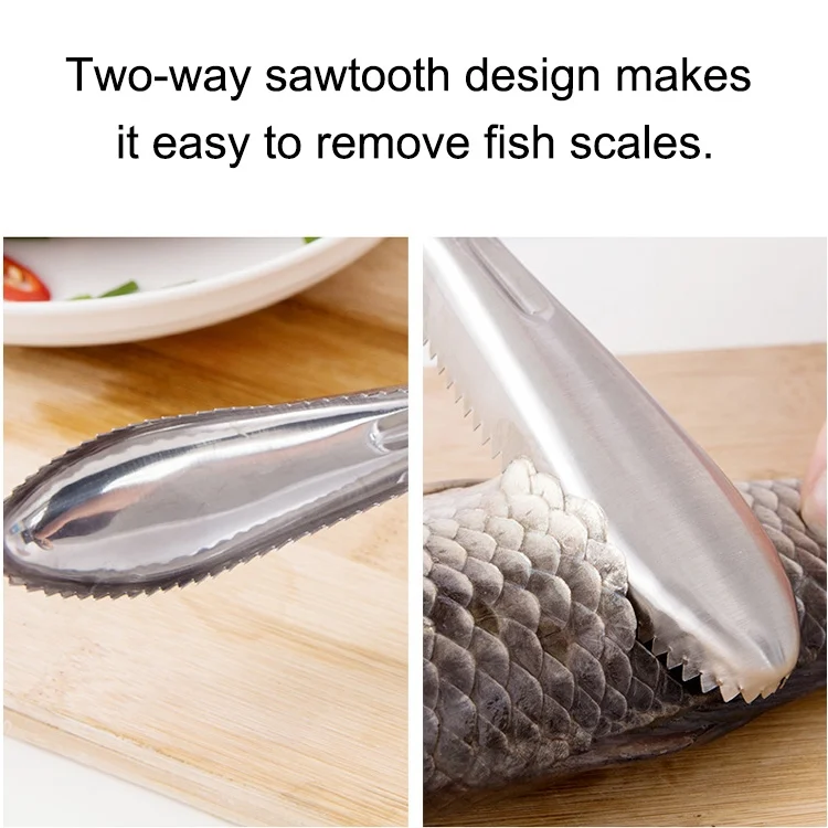 HC6319_5.webp Kitchen Essential Stainless Steel Bidirectional Sawtooth Fish Scraper Fish Scale Planing Knife - Image 6