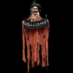 Halloween Hang Ghost Resin Electric Skull Bar Door Welcome Ghost Voice Skeleton Props Decorations - Image 2