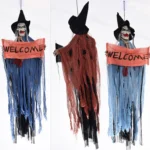 Halloween Hang Ghost Resin Electric Skull Bar Door Welcome Ghost Voice Skeleton Props Decorations - Image 7