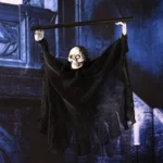 Halloween Electric Luminous Skeleton Hanging Head Induction Props Haunted House Decorations Toys - Image 4