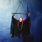 Halloween Electric Luminous Skeleton Hanging Head Induction Props Haunted House Decorations Toys - Image 5